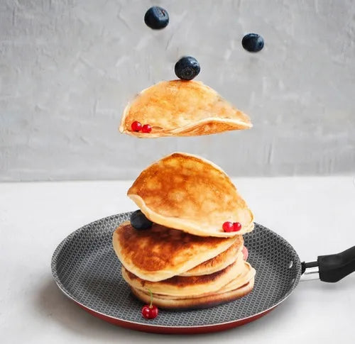 Panquequeira Frigideira Panqueca Crepe Teflon Antiaderente Cor Vermelho