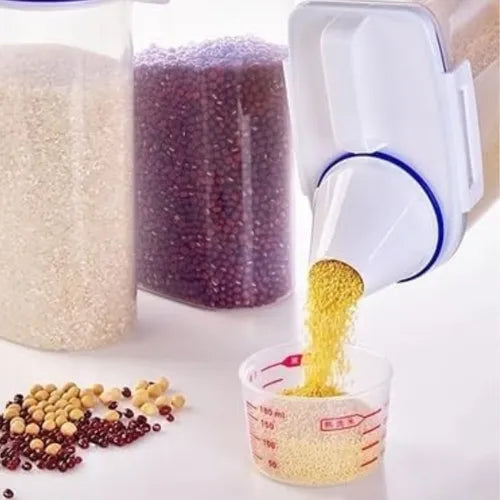 Pote C/ Medidor 1.5 L Cereal Ração Grãos Hermético Dispenser