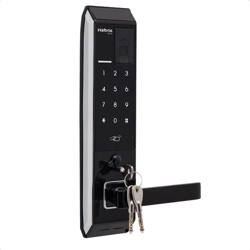 Fechadura Digital Intelbras Fr330 com Senha Teclado Touch Biometria de Embutir