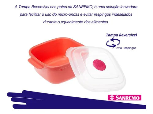 Pote para alimentos hermético Sanremo Marmita Tupperware 480mL