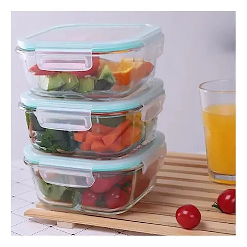 Conjunto 5 Pote Vidro Hermético Marmita 500ml Tampa Quadrado