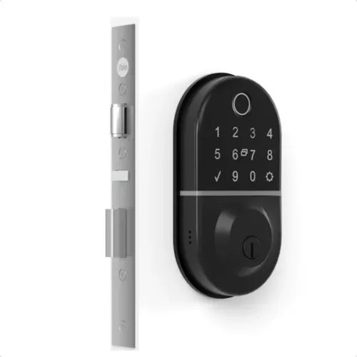 Fechadura Eletrônica Digital Compact Trinco Rolete Com Biometria E Senha Yale