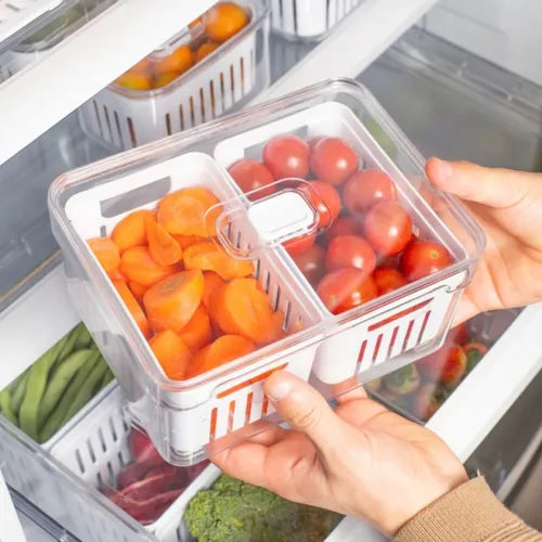 Organizador Clear Fresh 2,2l C/ 2 Cestos Of650nt Cor Transparente
