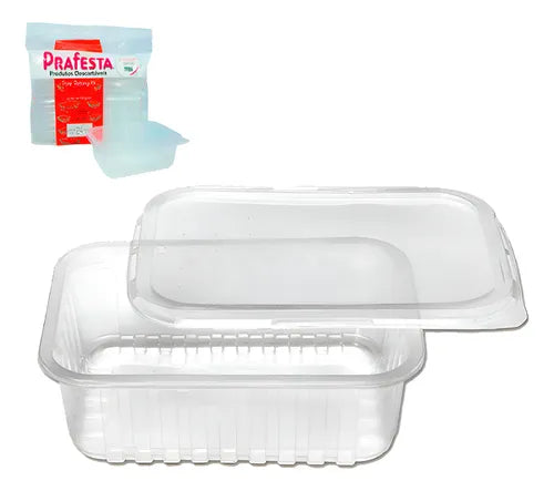 Pote Descartável 750ml Tampa Marmita Microondas Freezer 24un