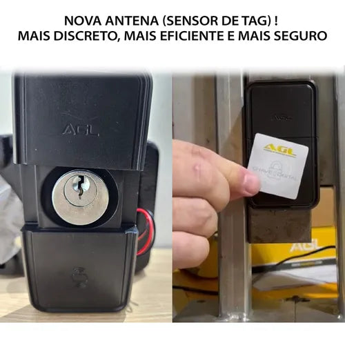 Fechadura Eletronica Agl Ultra Card Preta + 10 Tag Extras