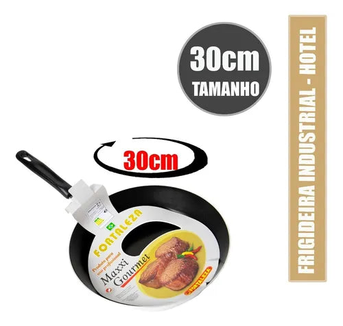 Frigideira Industrial 30cm Fortaleza Linha Profissional Cor Prateado