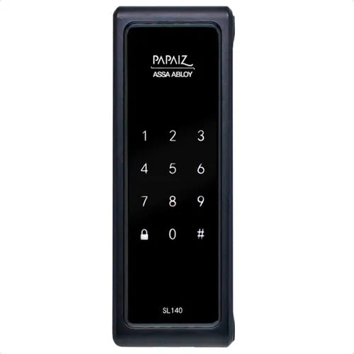Fechadura Eletrônica Papaiz Sobrepor Preta Sl140 Senha Painel Touch