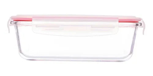 Pote De Vidro Hermético 1,5l Retangular Invicta Cor Transparente