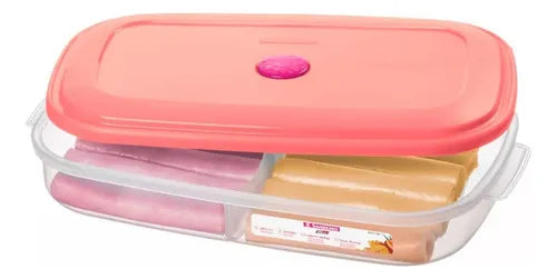 Pote Porta Frios 2 Divisórias Freezer Microondas Sanremo