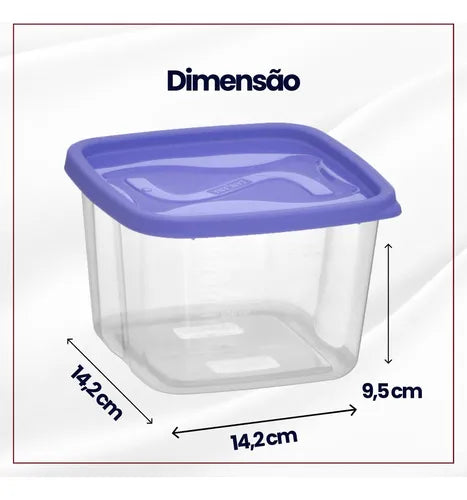 Pote Hermetico Santana Kit Com 3 un 1100ml