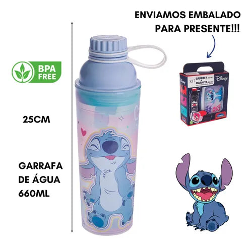 Kit Infantil Marmita Hermética Trava Mais Lanche Escolar Bom