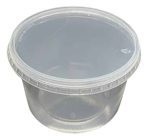 Pote Descartável Redondo 1000ml Freezer Microondas 25 unidades Cor Transparente