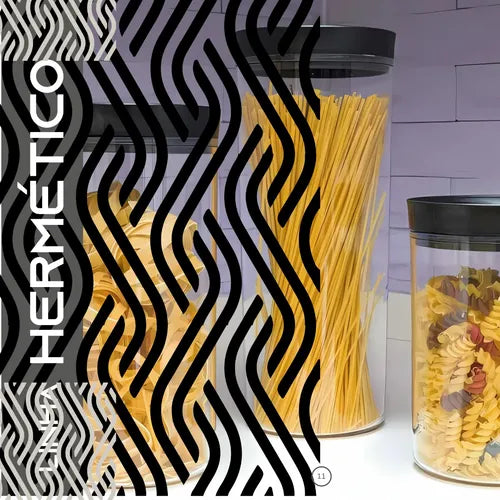 Kit 3 Pote Herméticos Empilháveis Macarão, Mantimentos