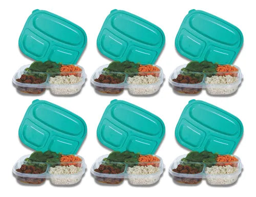 12 Potes Marmita Reutilizável Potes 500ml Freezer Microondas Cor Sortido