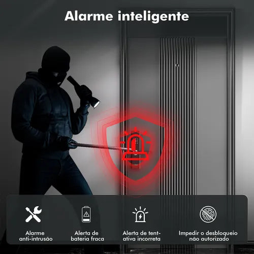 Fechadura Eletronica Digital Wifi Tuya Biometria Coibeu