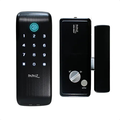 Fechadura  Smart Lock Sl125b Pf Biometrica (vert.) Preta