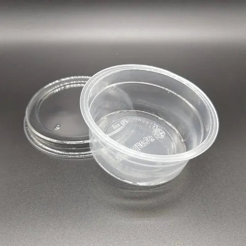 Kit 100un Pote 70ml C/ Tampa Para Molhos E Sobremesas