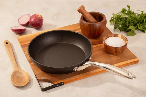 Frigideira Inox Antiaderente Black Rock 2,7l 28cm Mimo Style Cor Preto