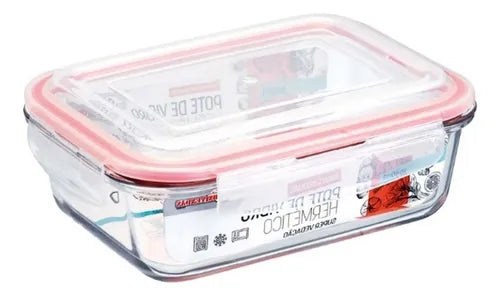 Pote Organizador Vidro Borossilicato Hermético Marmita 1l Cor Transparente