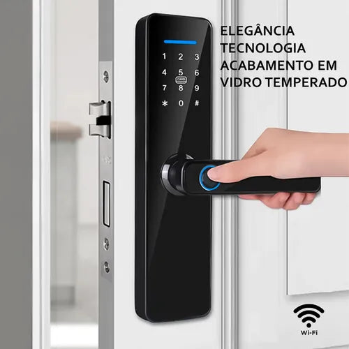 Fechadura Digital Eletrônica Biometrica Inteligente Wifi App