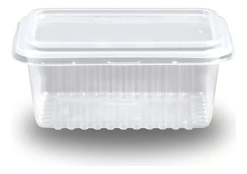 Pote Descartável 500ml Freezer Microondas Marmita 25 Unid Cor Transparente