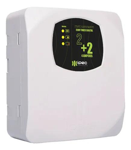 Fonte Carregadora Timer Digital Eletronico 4a Com Receptor Cor Branco Rise Security