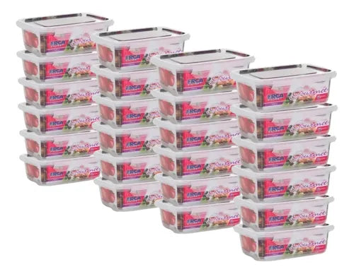 Kit 24 Potes Marmitas Fitness 750ml Freezer E Microondas