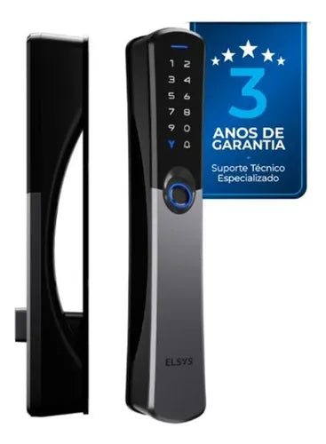 Fechadura Digital De Embutir Wi-fi Ip55 De6100i Samba Preto