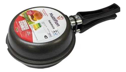 Omeleteira Multiflon Gourmet Dupla Antiaderente 14cm Preta