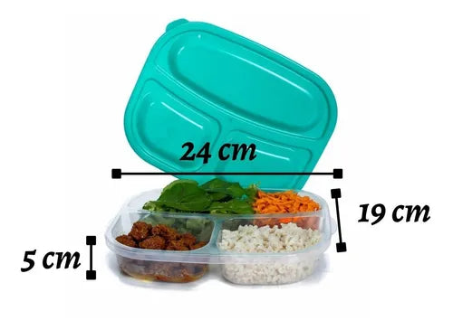 12 Potes Marmita Reutilizável Potes 500ml Freezer Microondas Cor Sortido