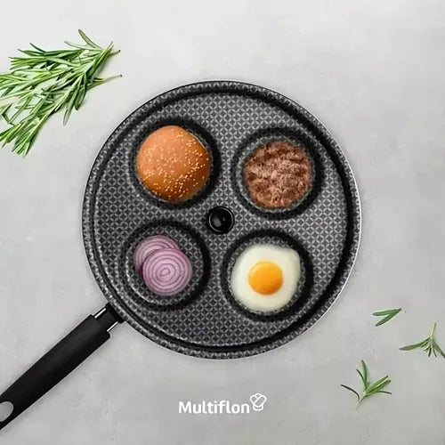 Frigideira Para 4 Ovos Poche Vermelha Multiflon 73544