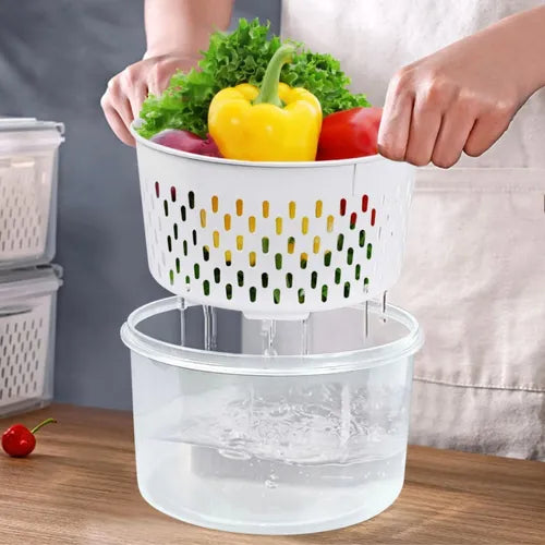 Kit 3 Organizador De Geladeira E Armário Com Tampa Hermética