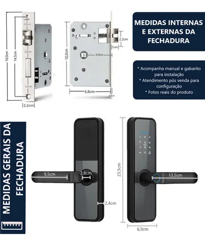 Fechadura Eletrônica Digital Biométrica Senha Proximidade