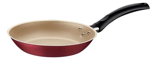 Frigideira Tramontina Turim em Alumínio com Revestimento Interno e Externo em Antiaderente Starflon Max Vermelha 26 cm 1,8 L