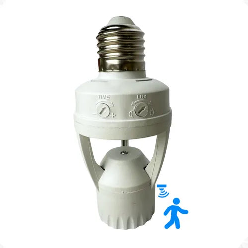 Sensor De Presença Lâmpada Para Soquete  E27  Com Fotocélula Interruptor Movimento 360 Graus Potistore