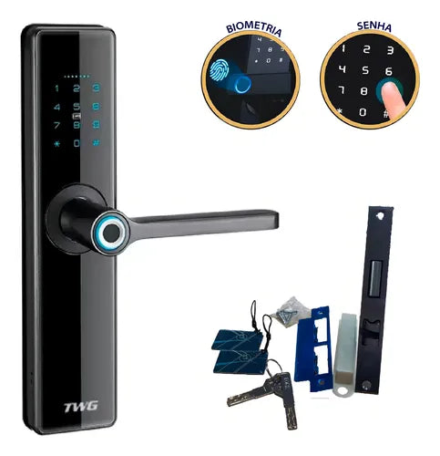 Fechadura Eletrônica Tw-4020 Fe - Biometria, Senha E Chave