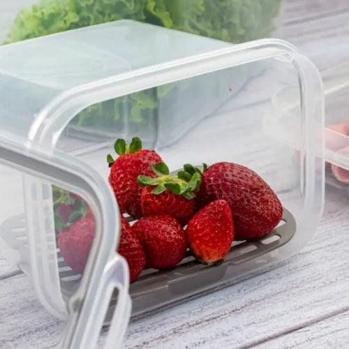 Pote Escorredor Frutas Verduras Frio Geladeira 1,2l Plasútil Cor Cinza