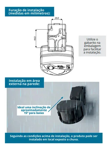 Sensor Presença Movimento Fotocélula Temporizador Xcontrol App Exatron LESFEX XC 110V 220V Bivolt Branco