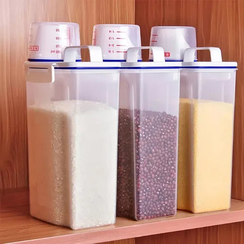 Pote Com Tampa Dispenser Guardar Alimentos Grãos C/medidor
