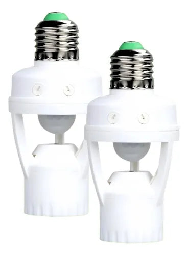 Kit 2 Sensor De Presença Lâmpada Movimento Soquete E27