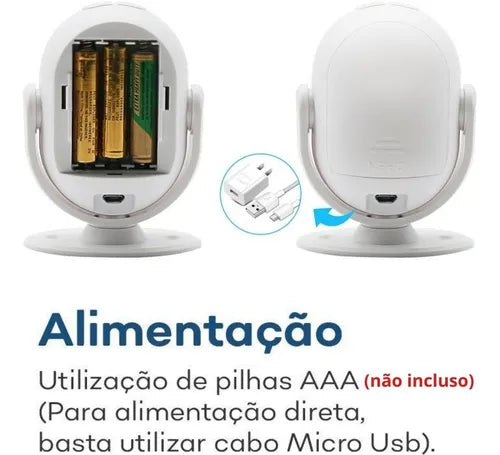 Sensor Presença Alarme Alerta Anunciador Sonoro Porta Aviso