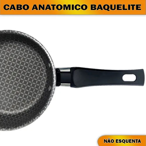 Omeleteira Multiflon Gourmet Dupla Antiaderente 14cm Preta