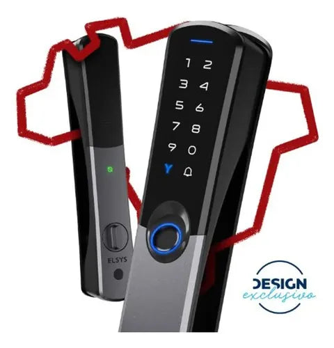 Fechadura Digital De Embutir Wi-fi Ip55 De6100i Samba Preto