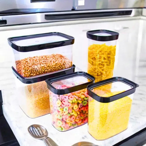 Kit 3 Potes Herméticos Grande Arroz Feijão Macarrão Cozinha