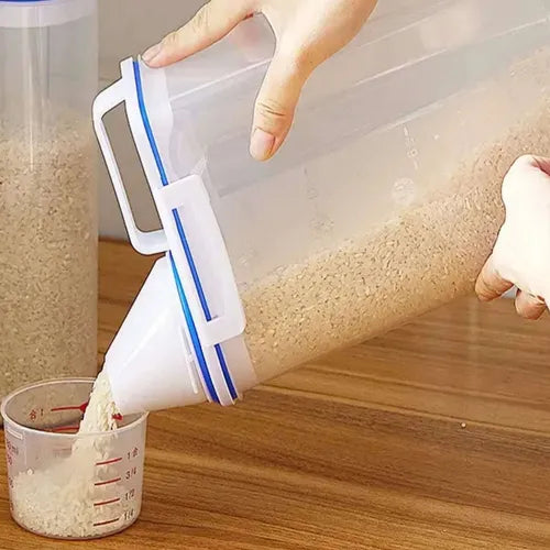 Pote Hermético Armazenamento Copo Dosador Medidor Kit Com 6 Cor Kit 6 Potes Cereais Arroz sabao Multiuso