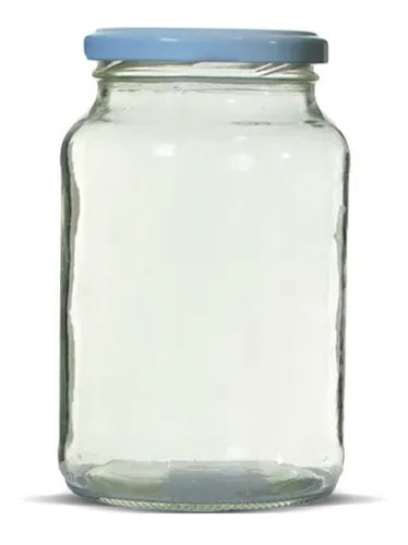 15 Potes Conserva 600ml De Vidro Com Tampa Metálica E Lacres Cor Branco