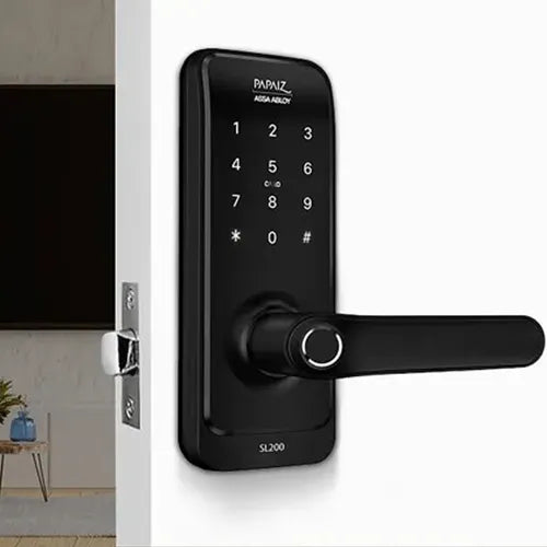 Fechadura Eletrônica Preta Papaiz Sl205 Smart Lock Digital Preto