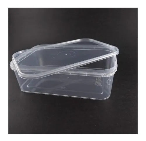 Pote Descartável C/ Lacre 500ml Freezer Marmita - 10 Un. Cor Transparente