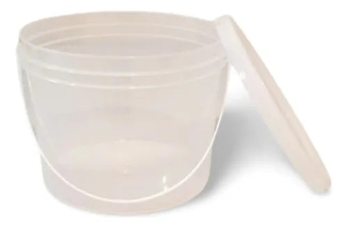 Kit 10 Balde 3,2l Transparente Hermético Atóxico Alimentício