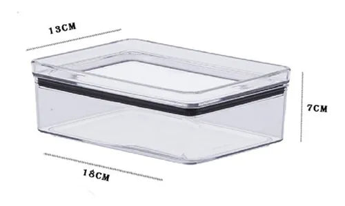 03 Potes Porta Frios Herméticos Empilháveis 770ml + Brinde